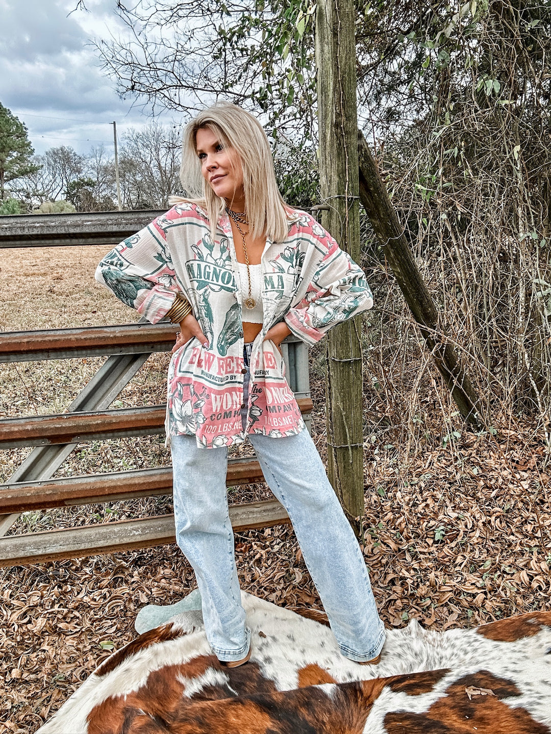Vintage Horse Button Up