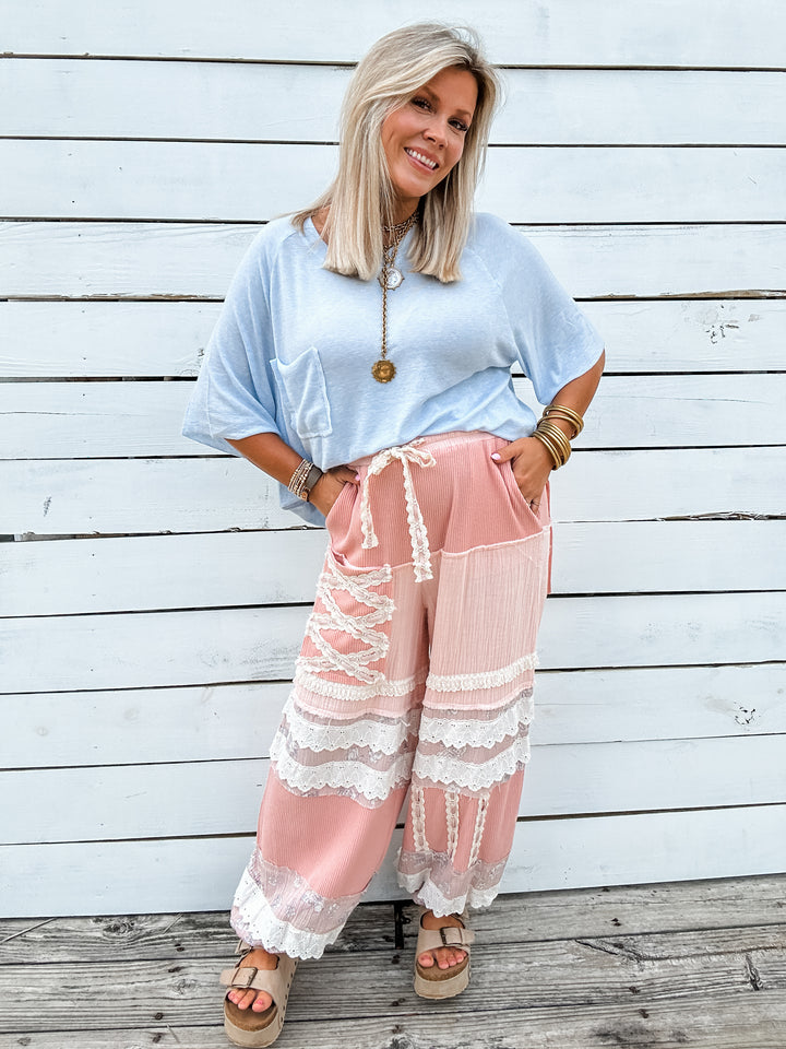 Main Character Joggers - Blush