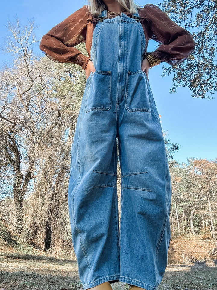 Dust & Denim Barrel Overalls