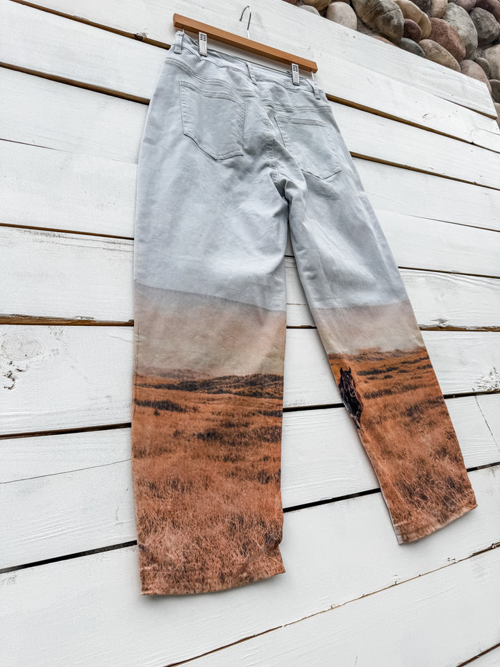 Wild at Heart Horse Denim Barrels