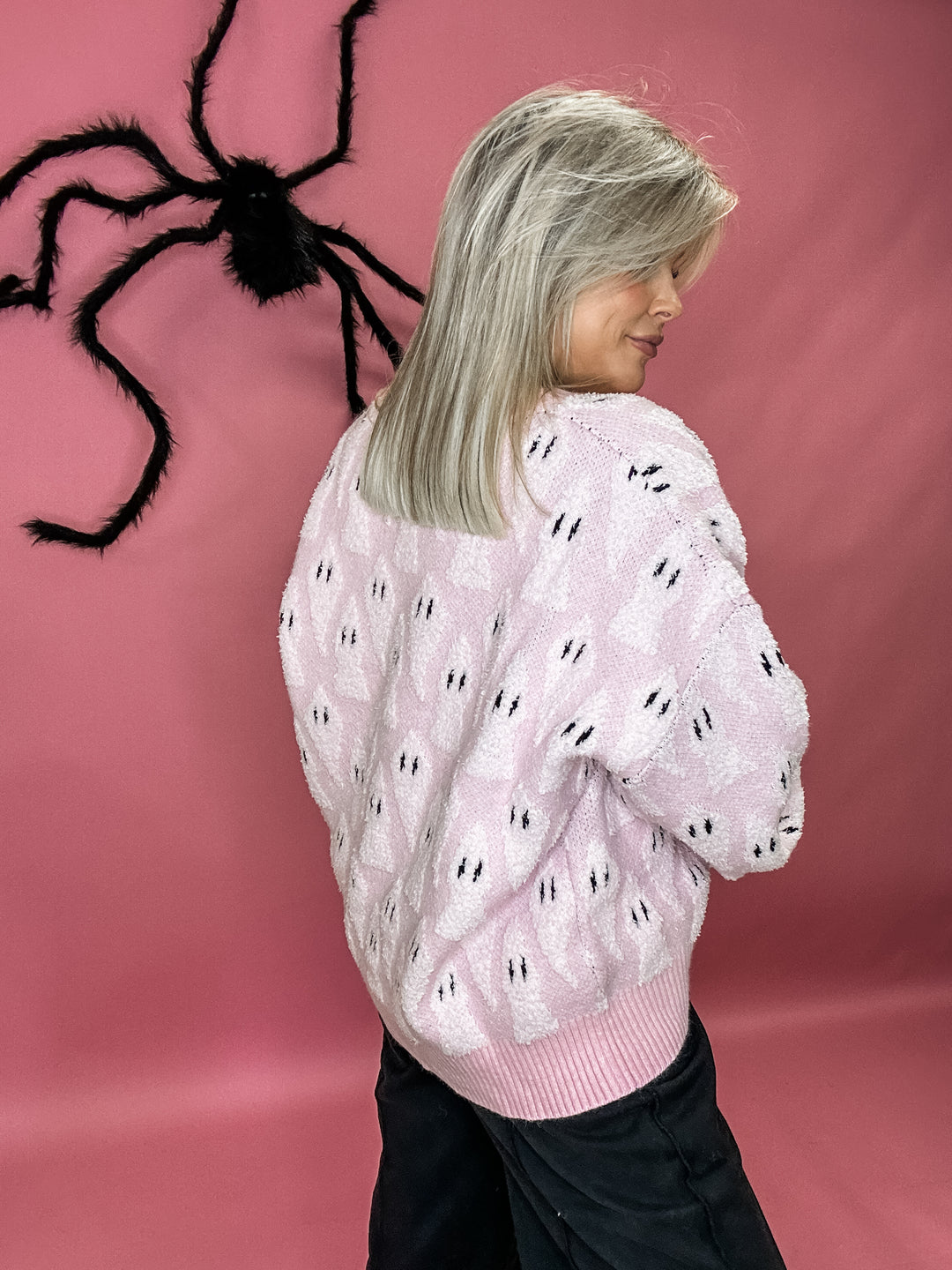 Boo Crew Pink Sweater