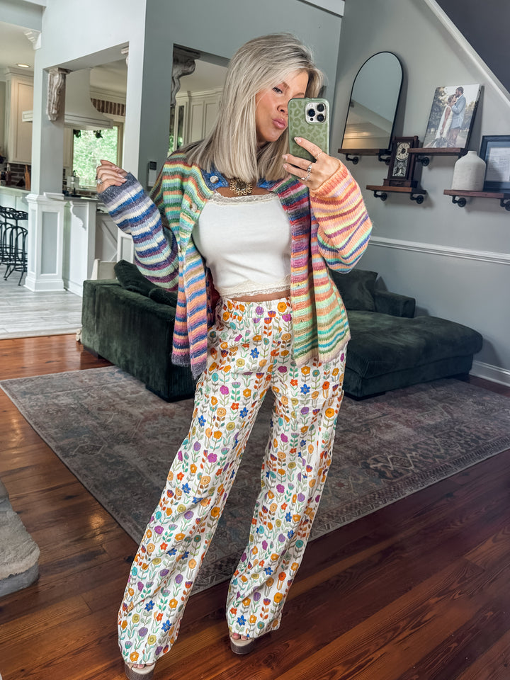 Rainbow Rush Cardigan - Sky
