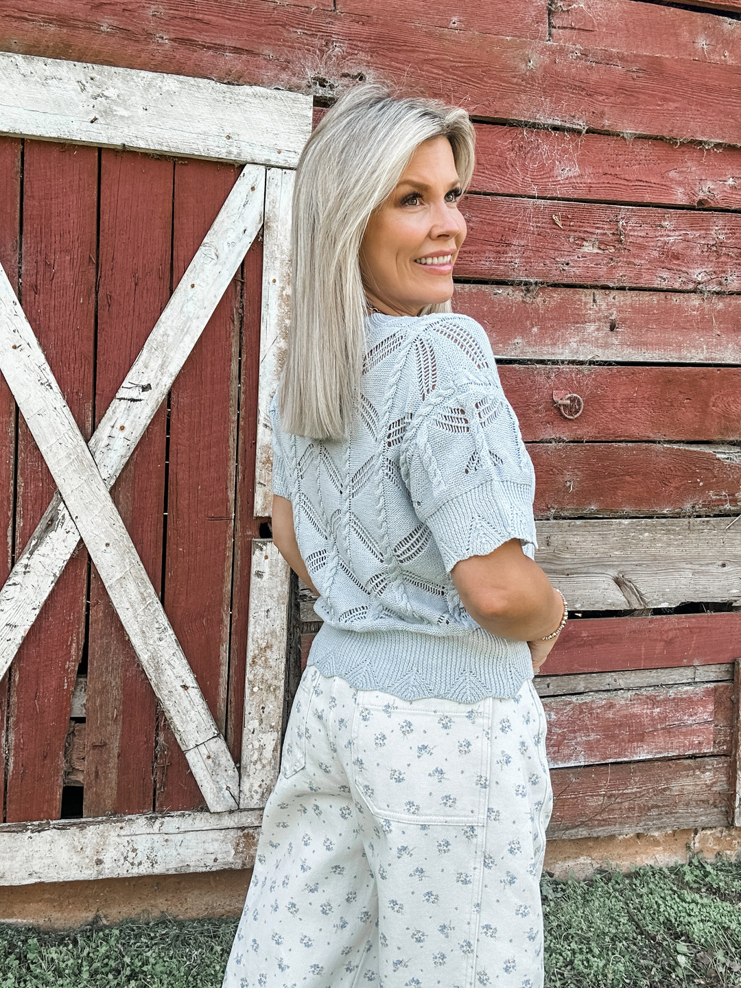 Sweet Sky Knit Sweater Top