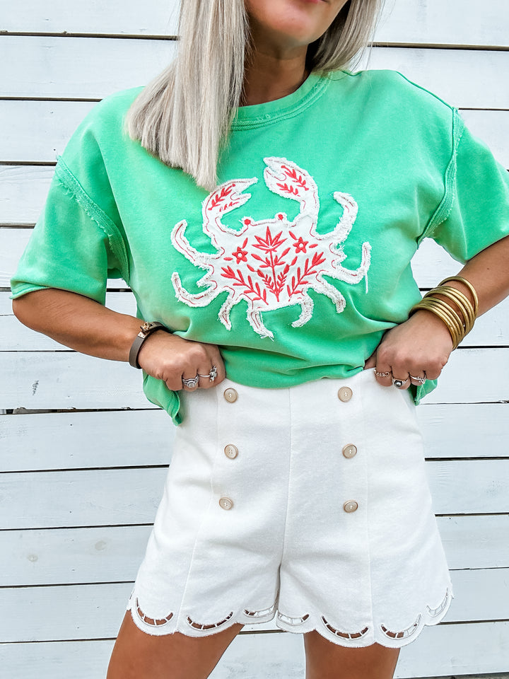 Sweet Edge Scallop Hem Shorts