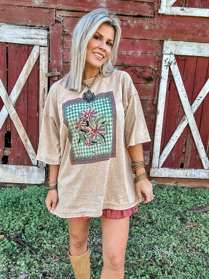 Floral State of Mind Mineral Wash Graphic Tee