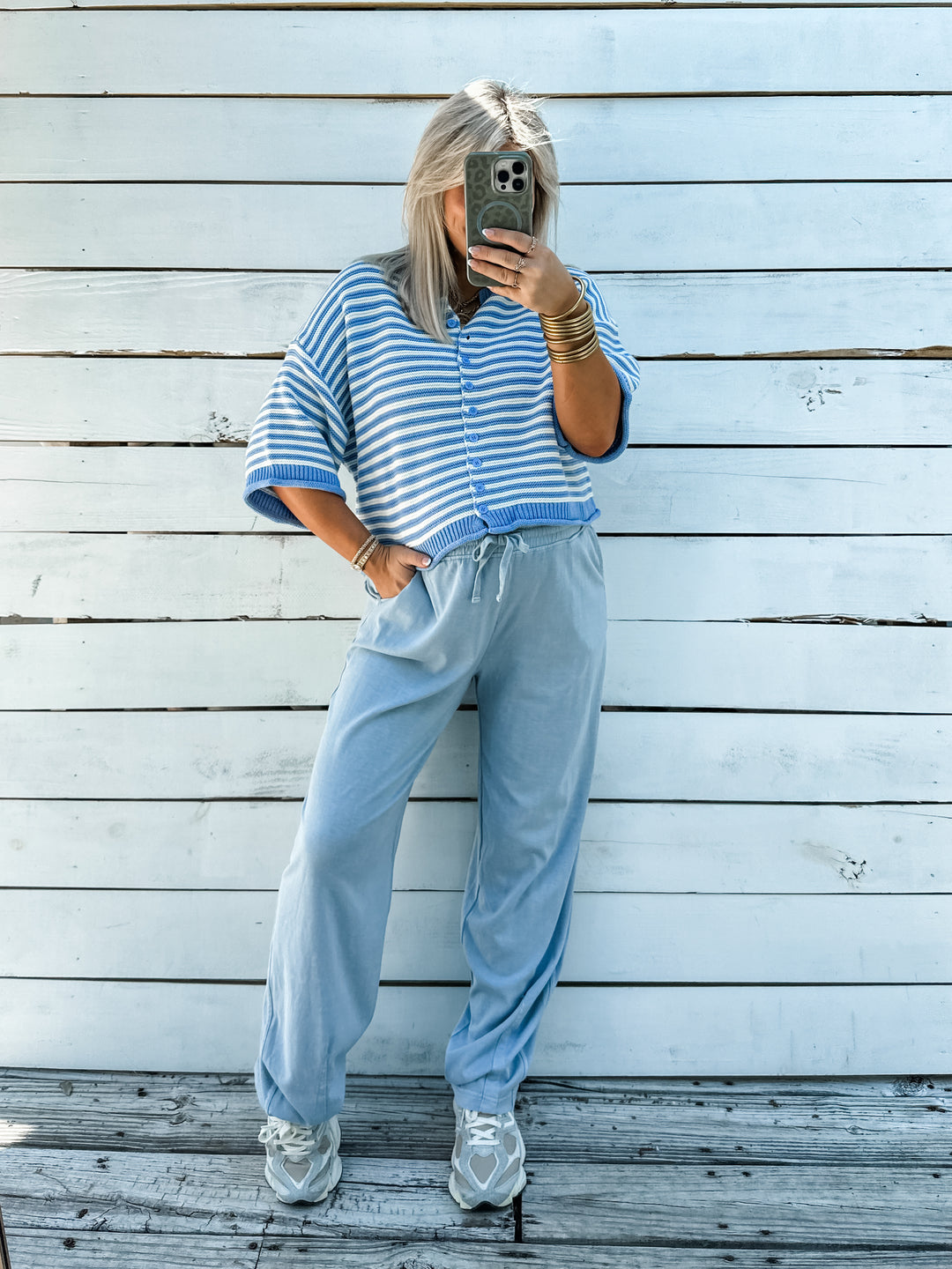 Only Good Vibes Cardigan - Blue