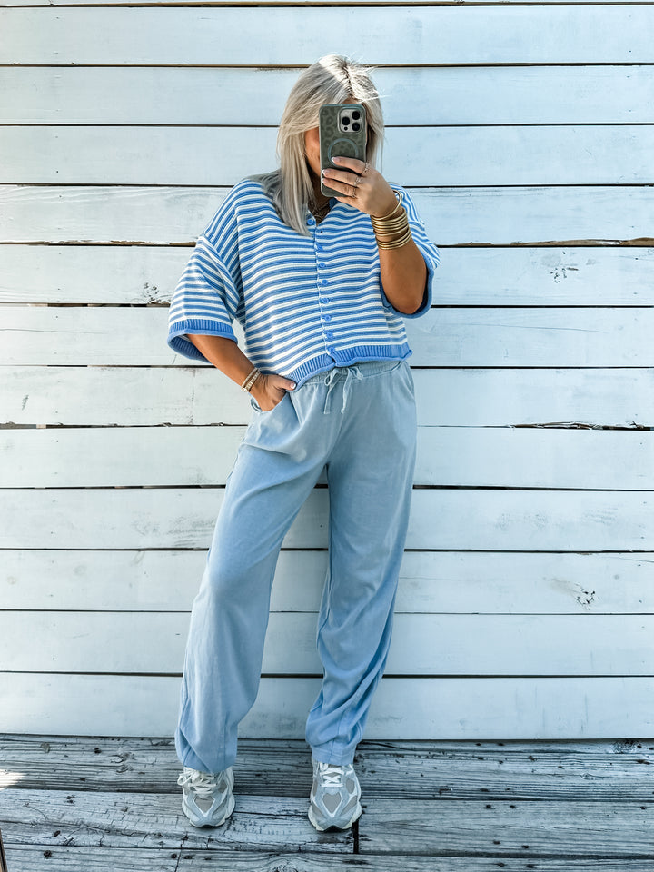 Only Good Vibes Cardigan - Blue