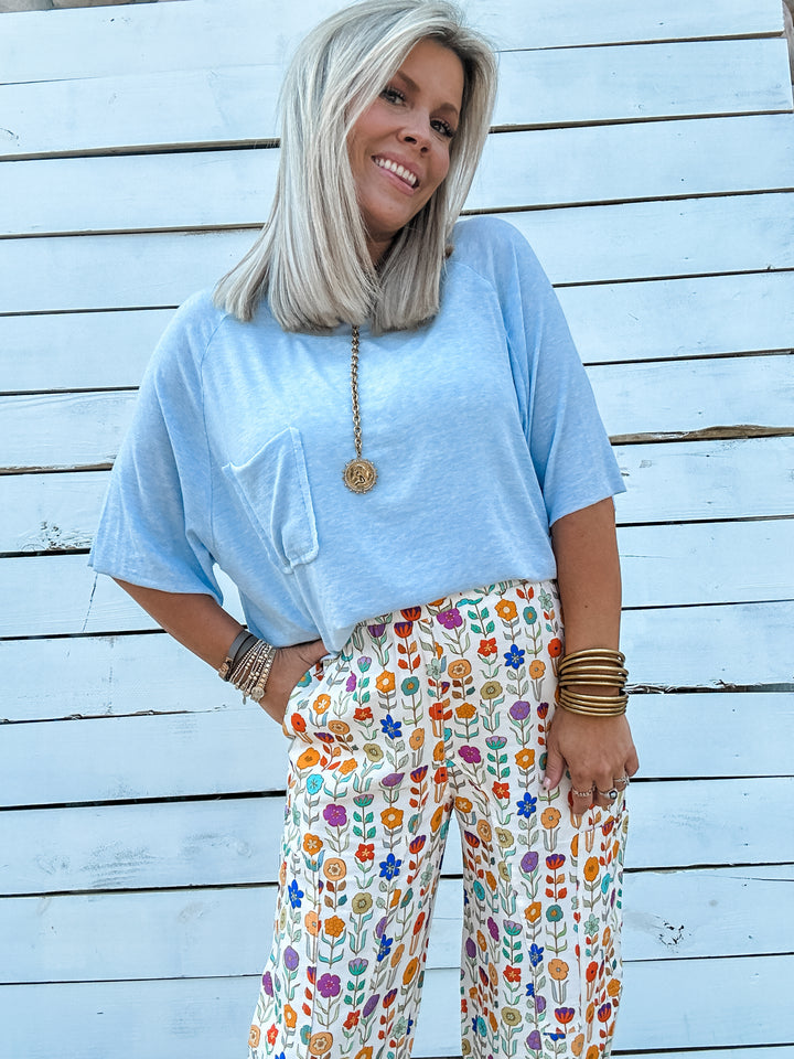 Mod Moment Floral Print Wide Leg Pants