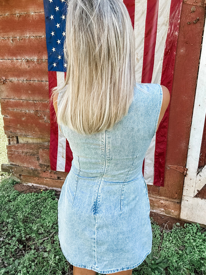 Denim Darling Mineral Wash Denim Dress