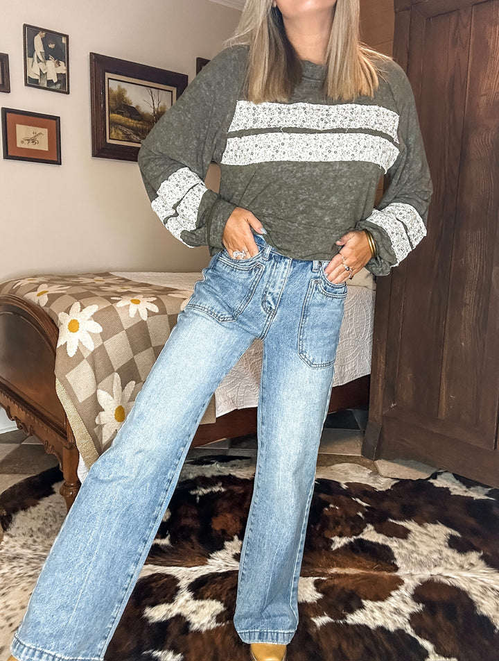 Back Story High Rise Double Pocket Denim