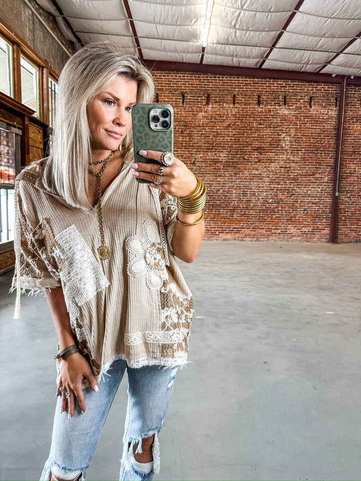 Calling It Like I See It Top - Beige