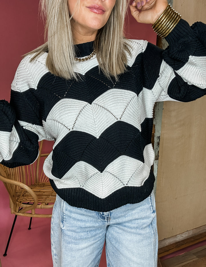 Ripple Knit Stripe Sweater DOORBUSTER