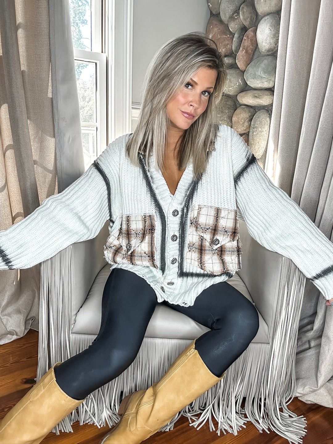 Textured Twist Cardigan