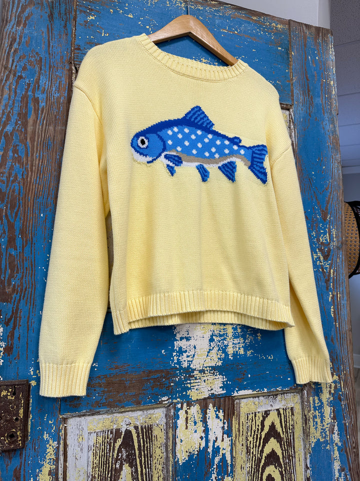 Catch of the Day Sweater - Butter Yellow