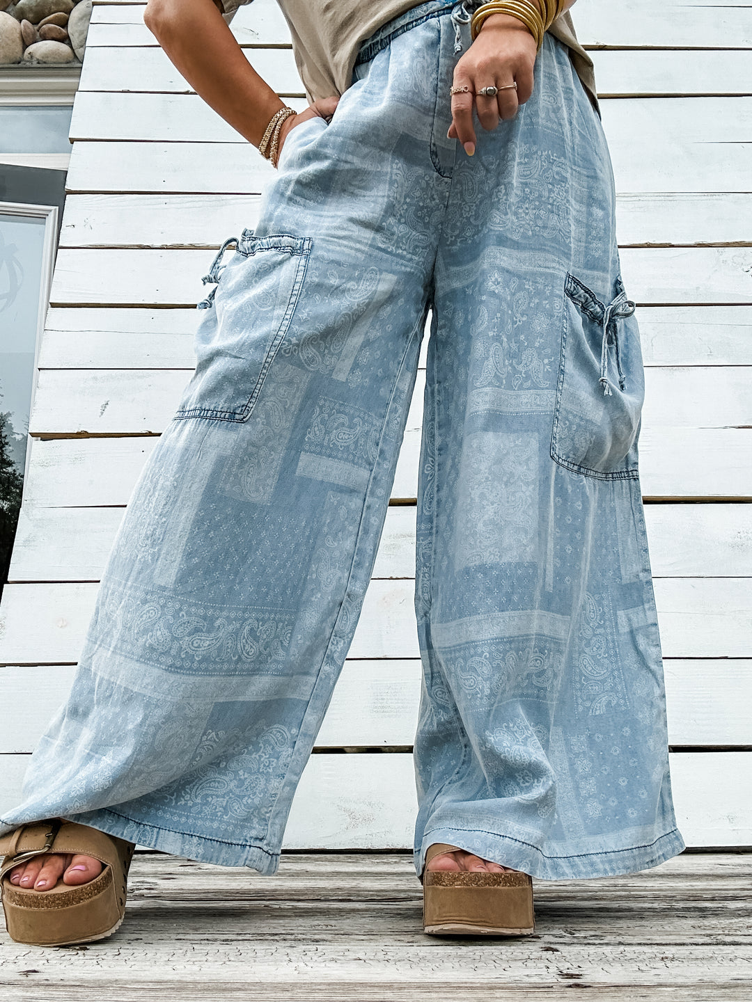 Denim Skies Wide Leg Pants