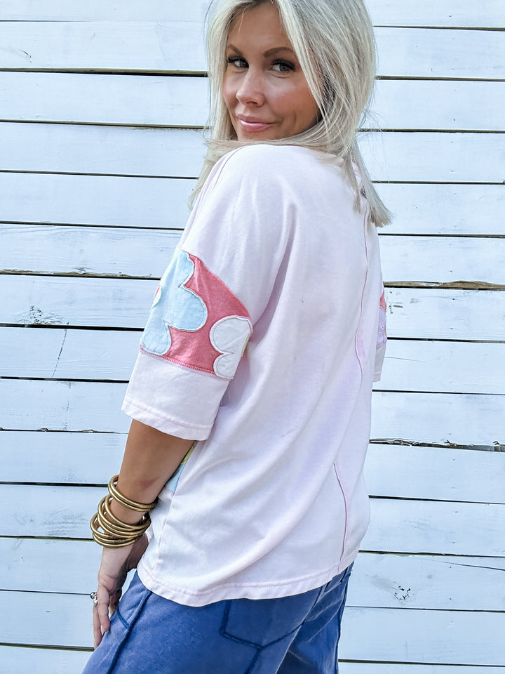 Petal Pop Floral Patchwork Top