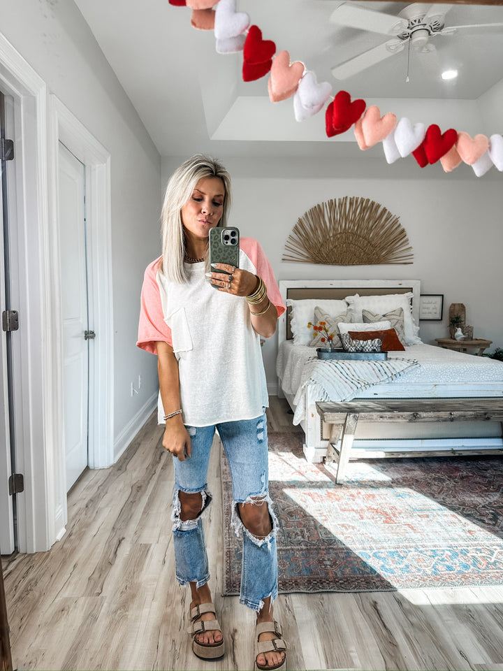 Hometown Hero Relaxed Tee - Pink