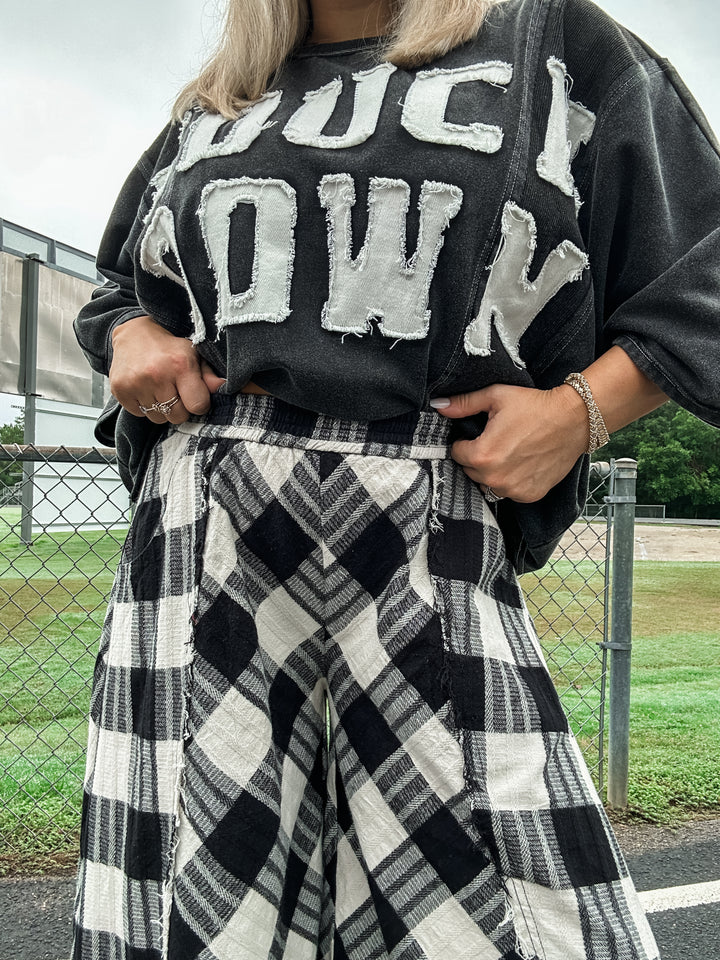 Against the Grain Washed Checkered Pants