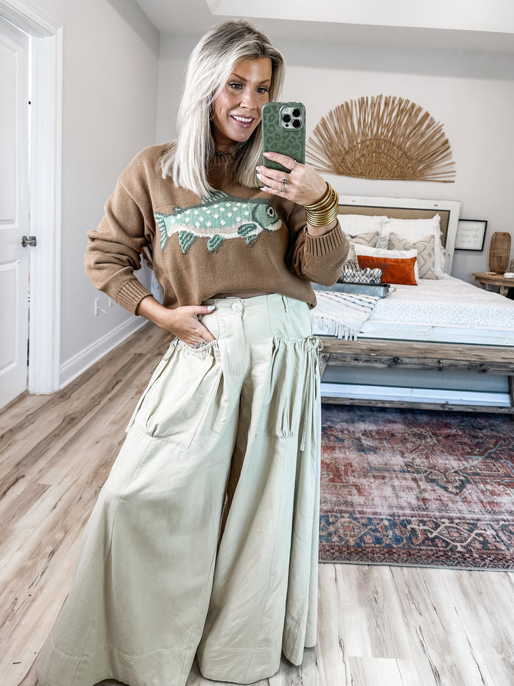 Catch of the Day Sweater - Mocha