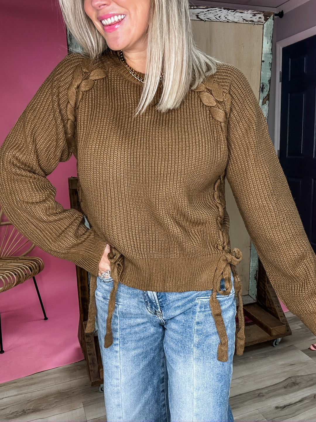 Braided Bliss Sweater DOORBUSTER