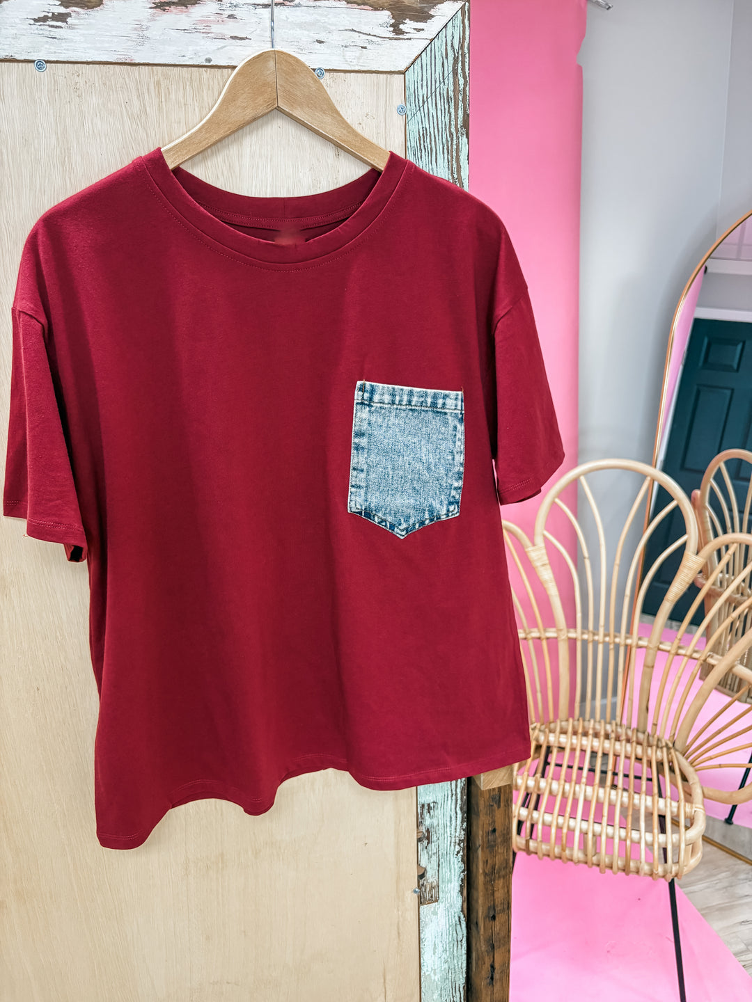 Surprise Me Top - Burgundy