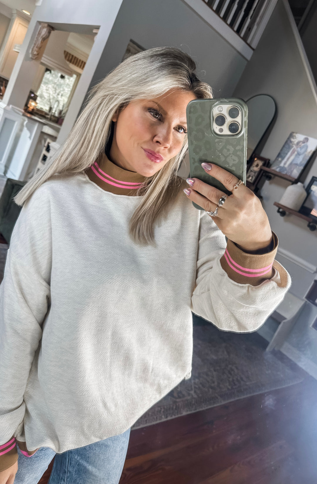 The Sweet Escape Oatmeal Mock Neck