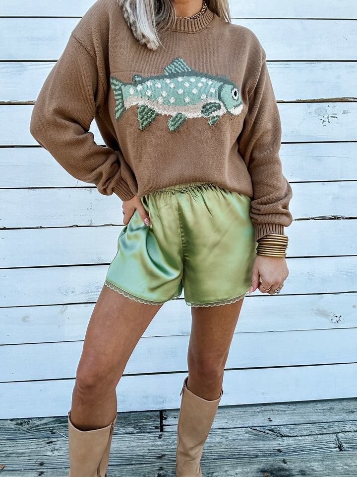 Catch of the Day Sweater - Mocha