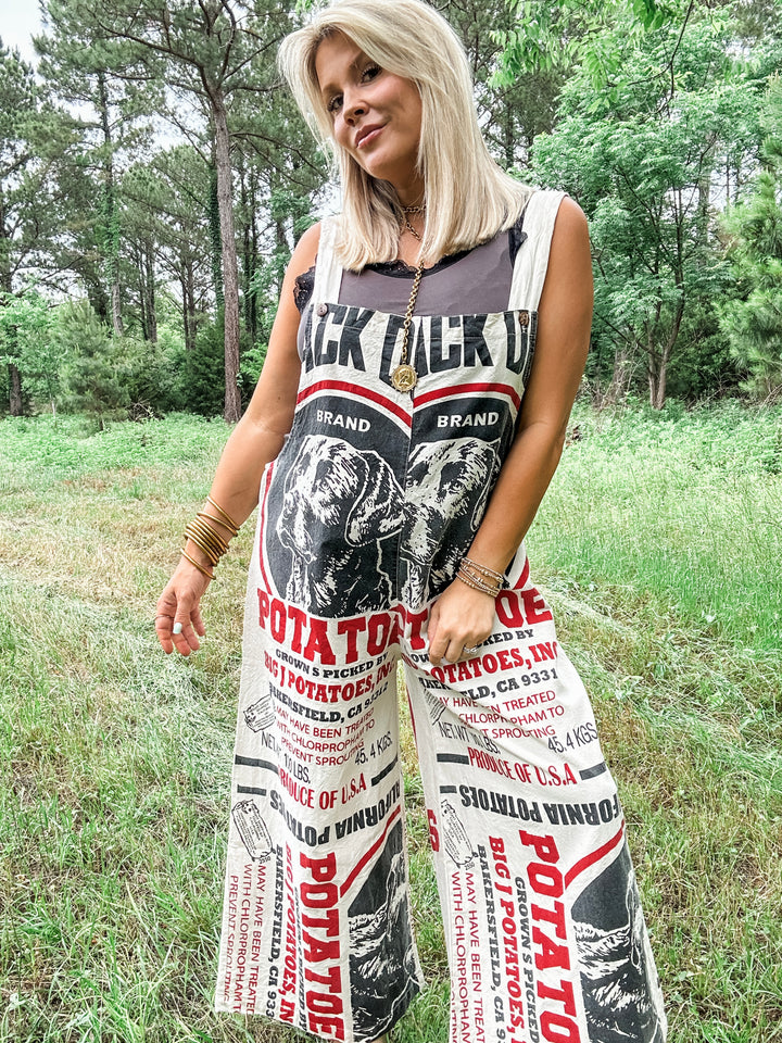 Vintage Dog Print Jumpsuit
