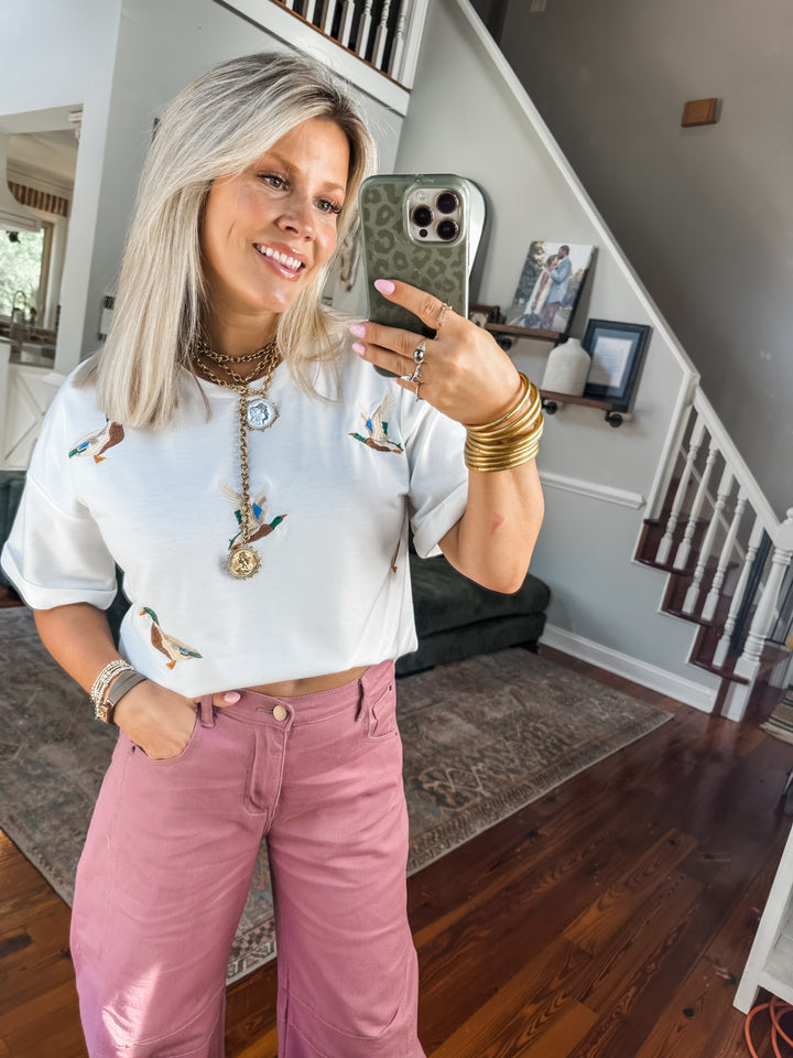 Weekend Hunt Duck Embroidered T-Shirt