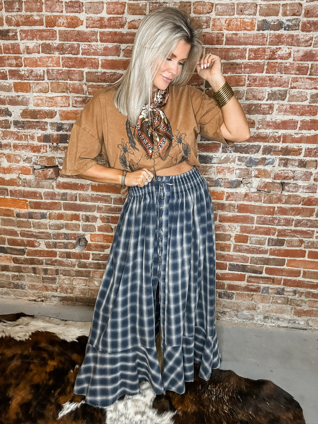 Rule Breaker Maxi Plaid Skirt