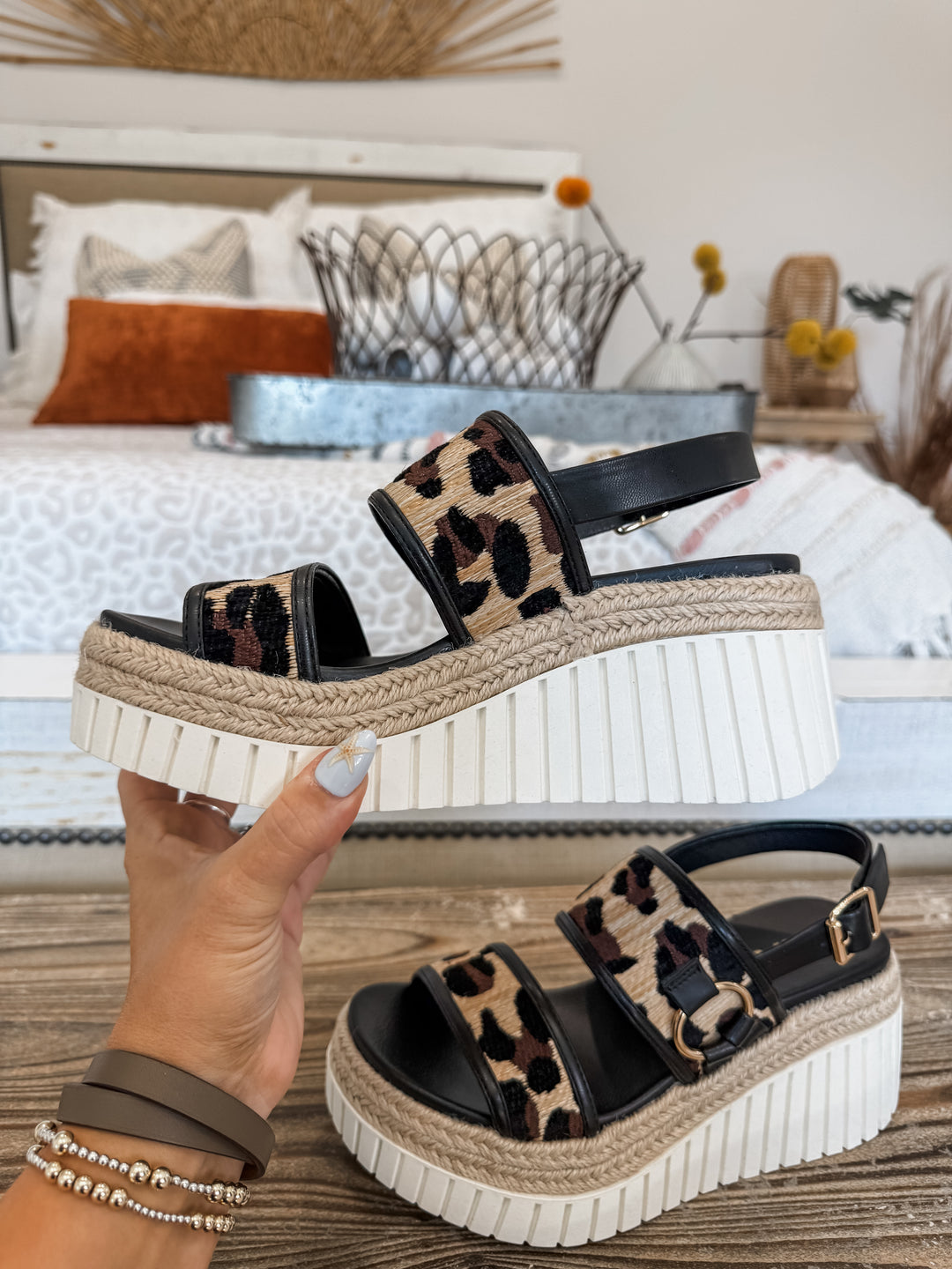 Leopard Platform Sandals
