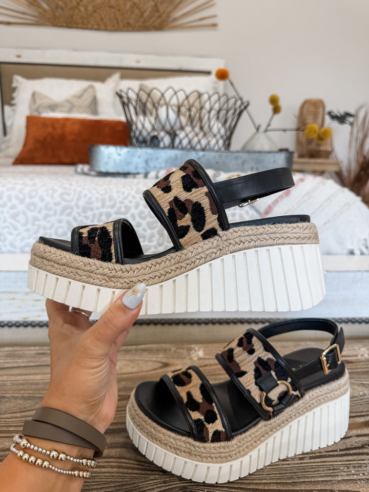Leopard Platform Sandals