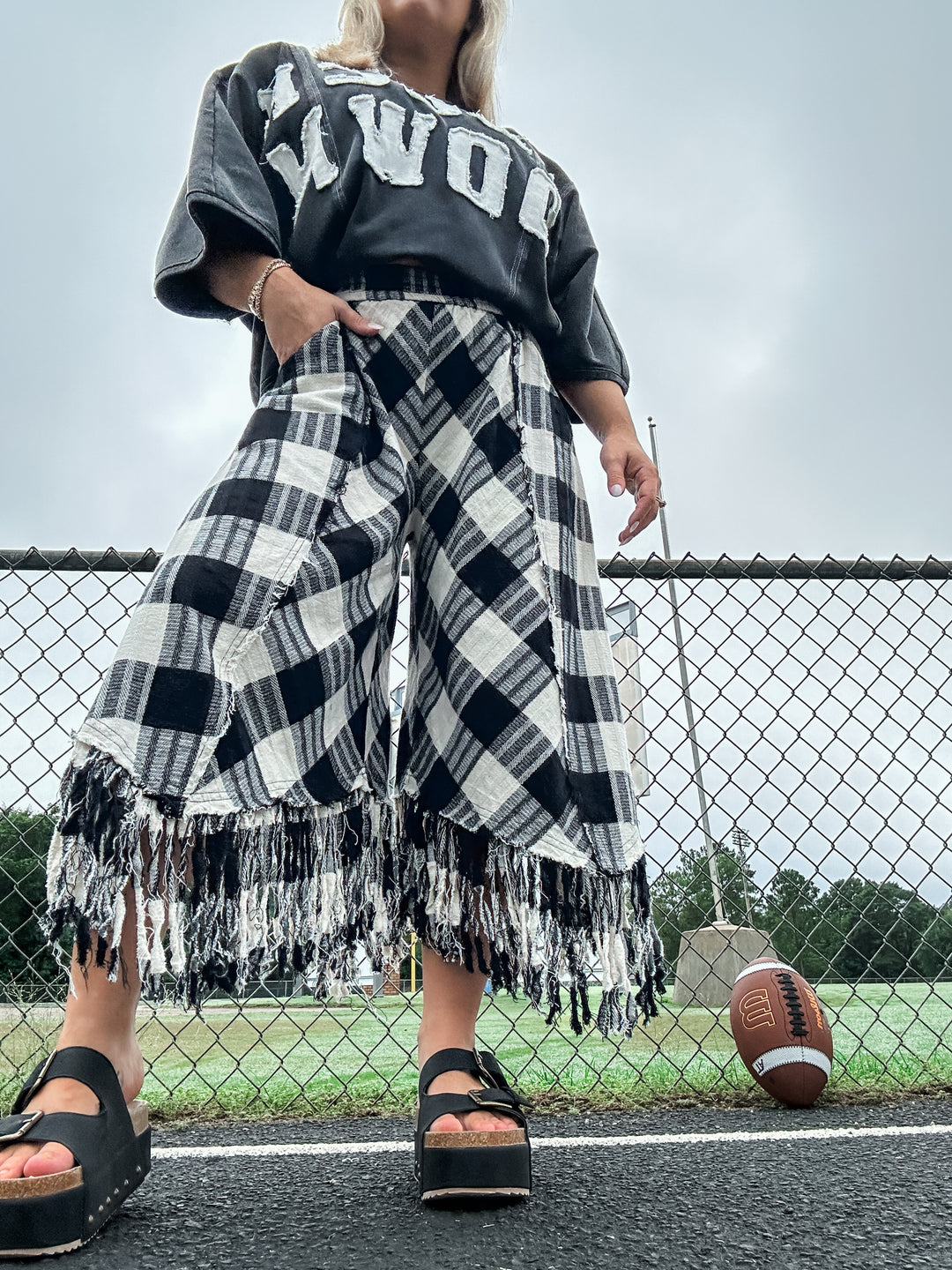 Against the Grain Washed Checkered Pants