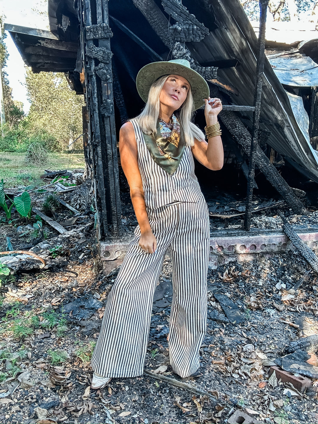 Stay In Line Striped Wide Leg Pants