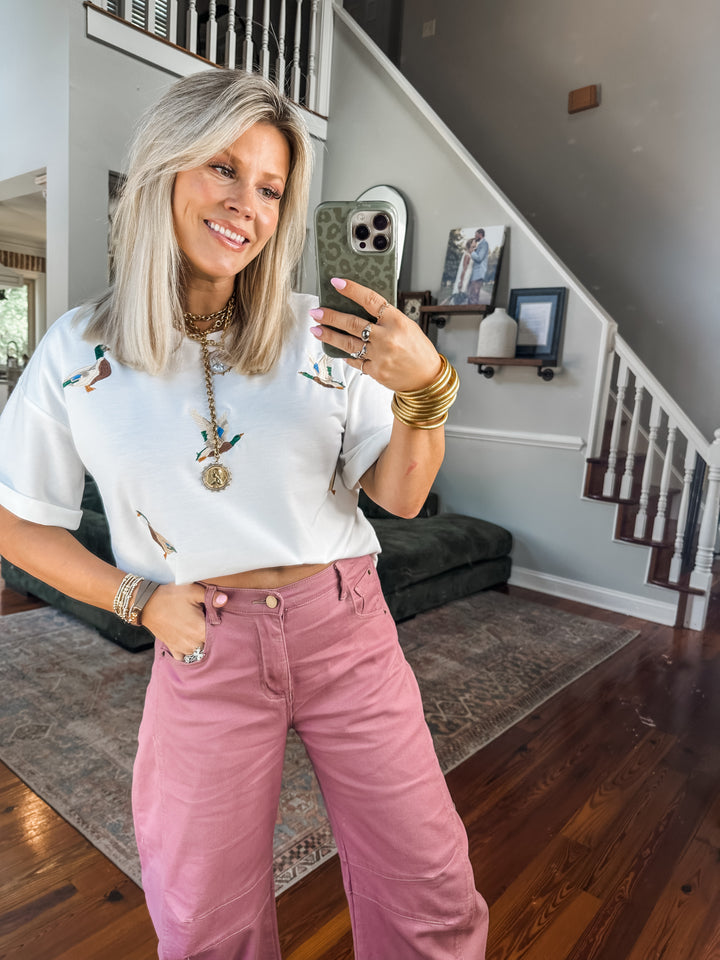 Weekend Hunt Duck Embroidered T-Shirt