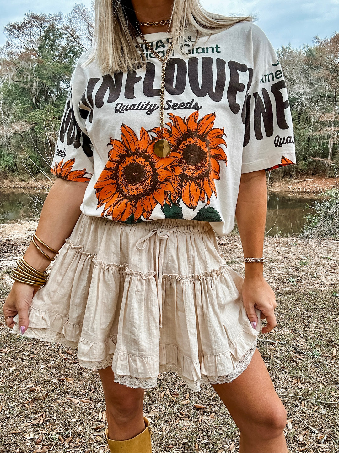 Vintage Sunflowers Tee