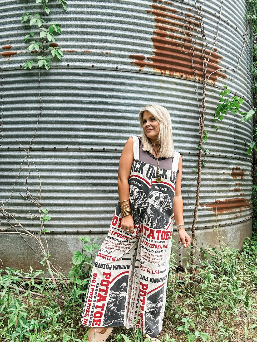 Vintage Dog Print Jumpsuit