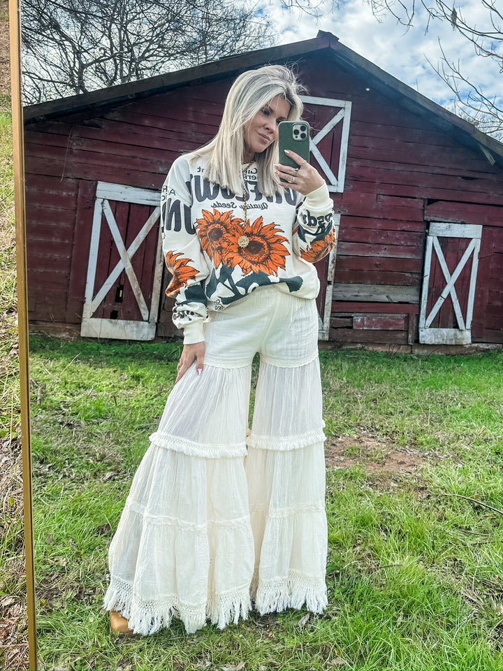 Vintage Breeze Layered Flares