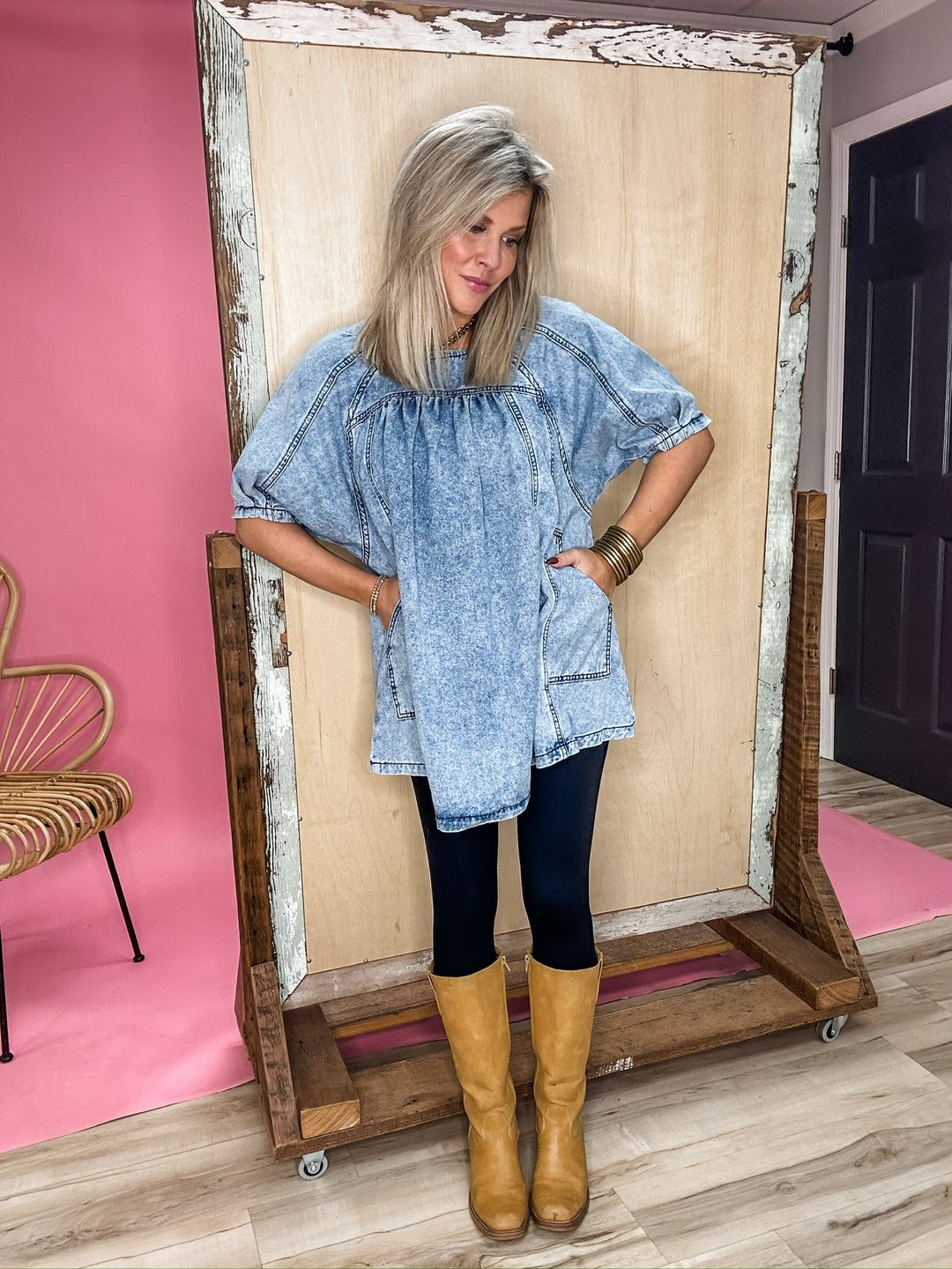 The Denim Drift Tunic DOORBUSTER