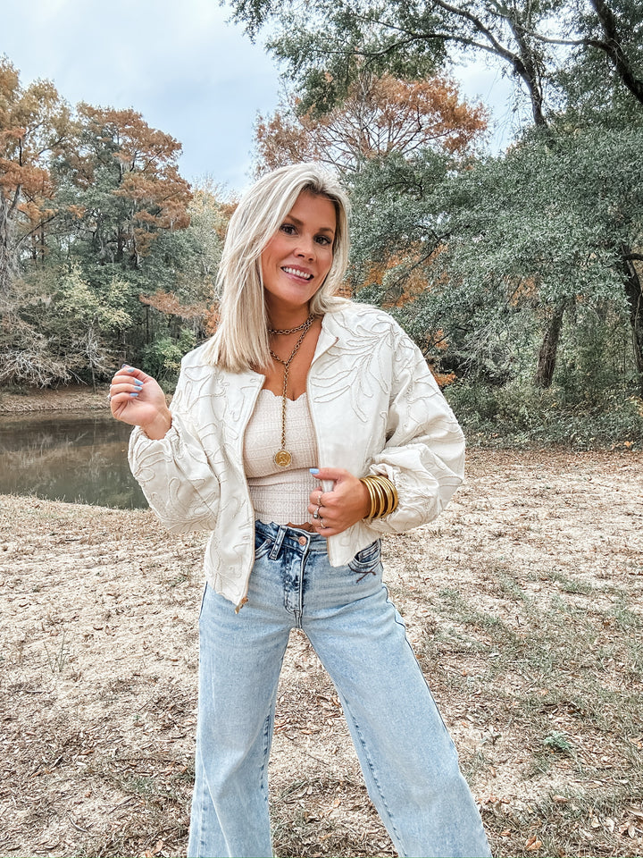 Golden Stitch Embroidered Jacket