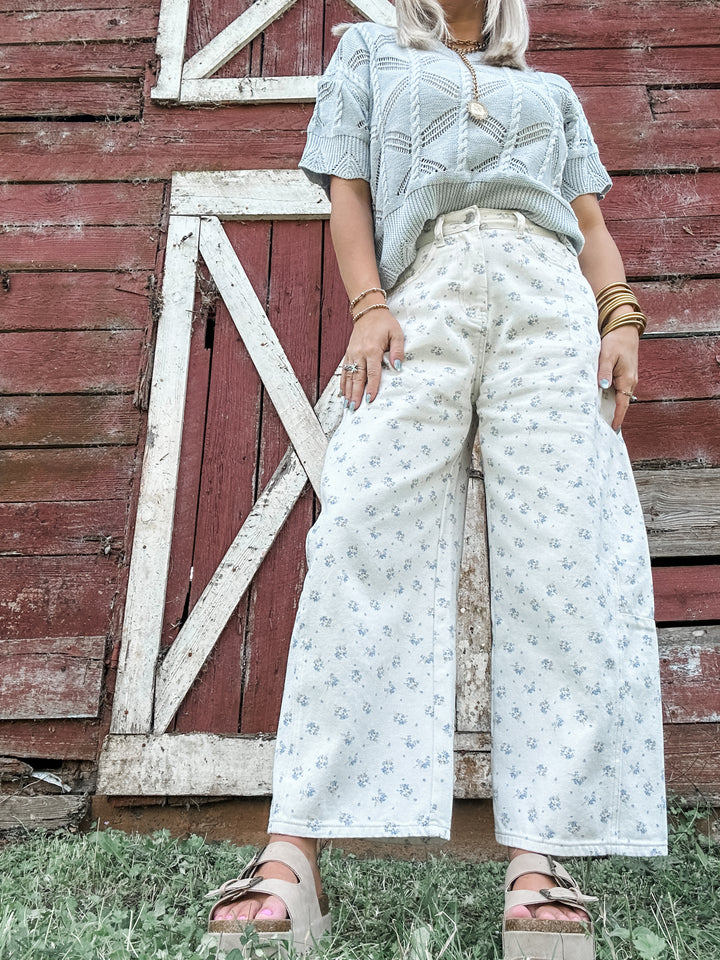 Vintage Feels White Denim Barrels