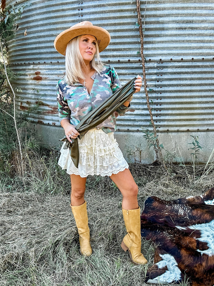 Solid Olive Green Wild Rag Scarf