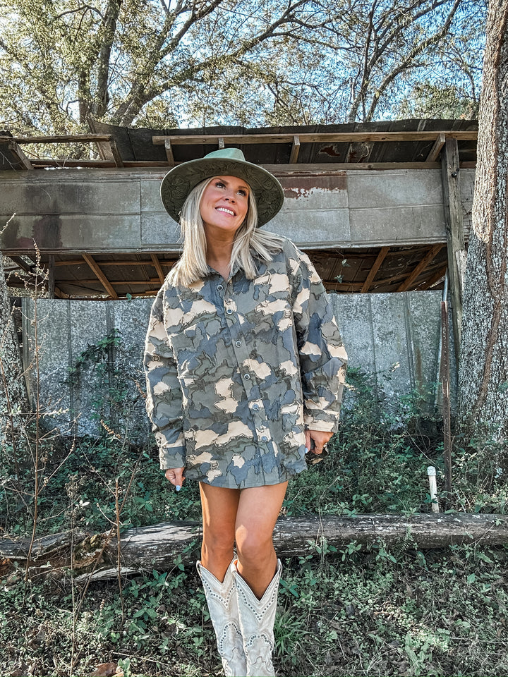 Hidden Away Button Down