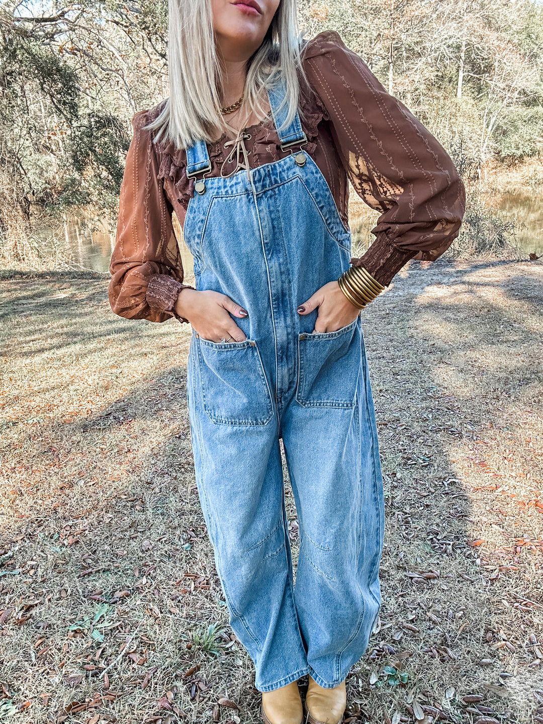 Dust & Denim Barrel Overalls
