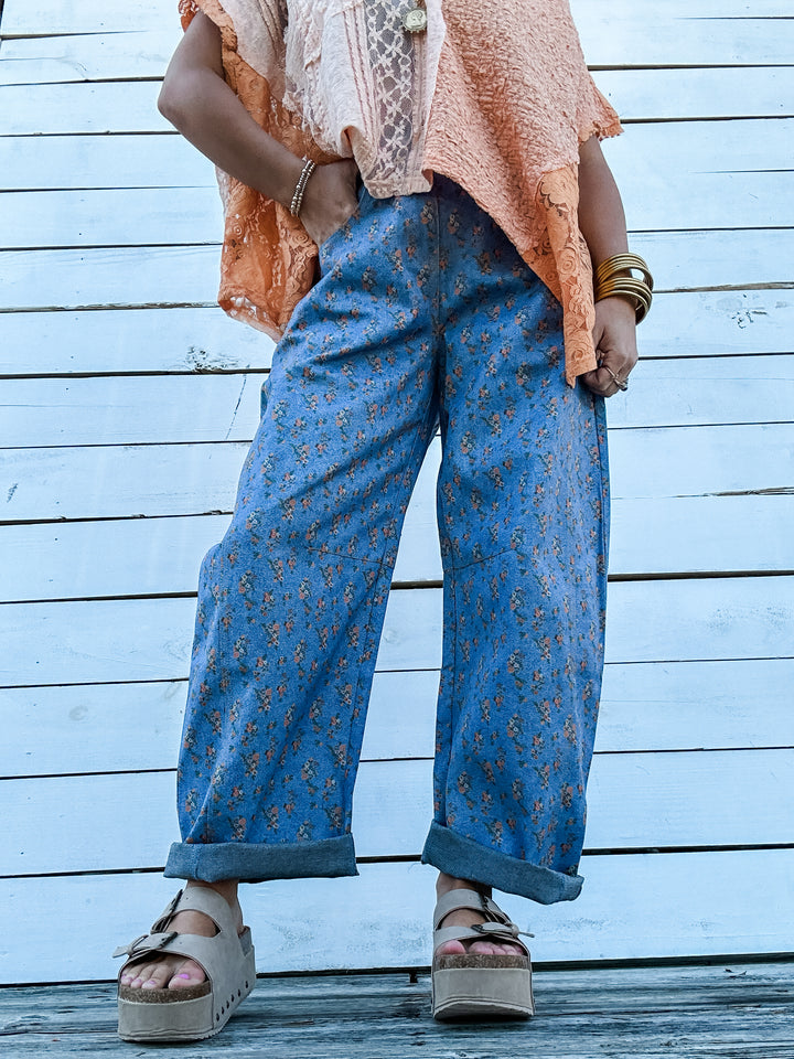 Floral Fade Barrel Bottoms