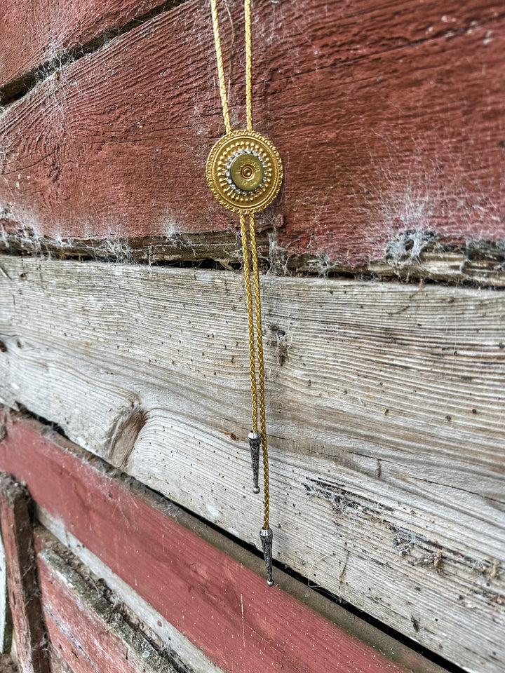 Bolo Tie - Antique & Gold Combo