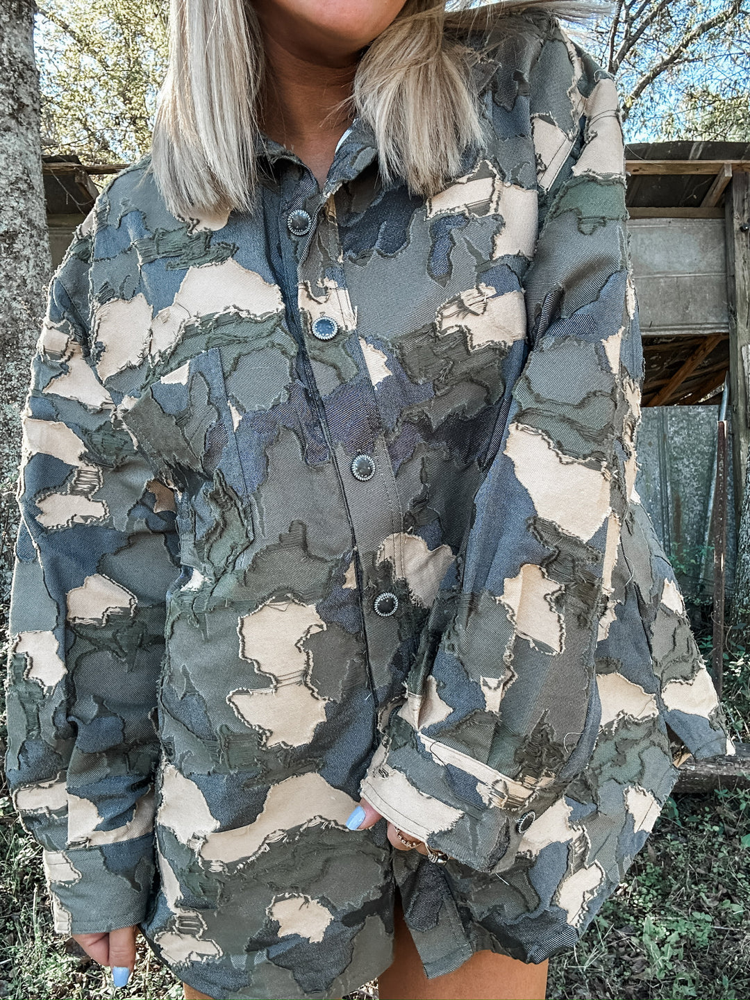 Hidden Away Button Down