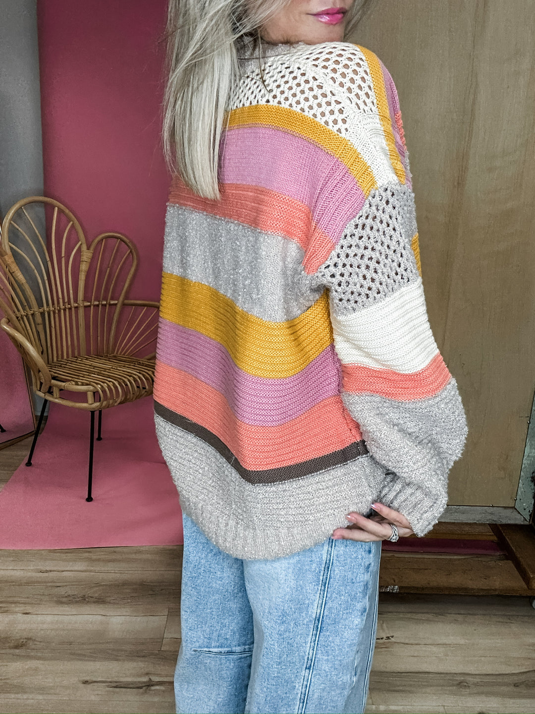 Sunset Lines Stripe Sweater