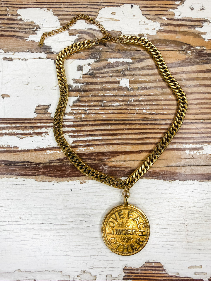 Love Each Other Coin Necklace