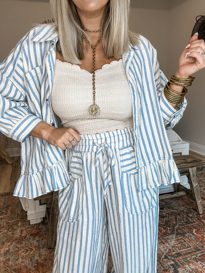 Calm Current Stripe Set - Blue